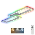 Brilo - LED RGBW Hämardatav pinnale kinnitatav lühter FRAME 2xLED/21W/230V 2700-6500K + kaugjuhtimispult