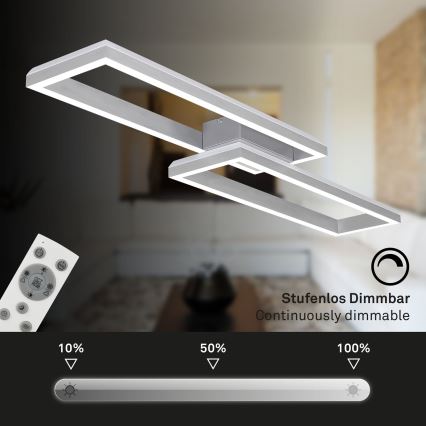 Brilo - LED RGBW Hämardatav pinnale kinnitatav lühter FRAME 2xLED/21W/230V 2700-6500K + kaugjuhtimispult