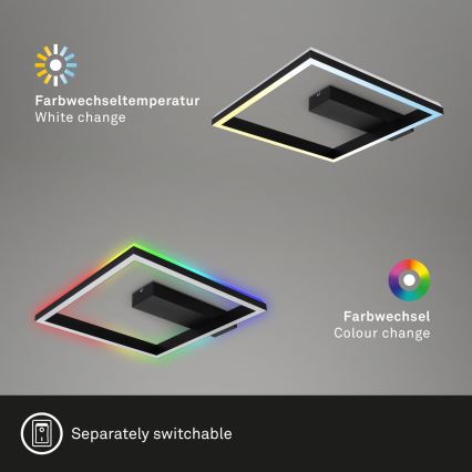 Brilo - LED RGBW Hämardatav pinnale kinnitatav lühter FRAME LED/18W/230V 2700-6500K + kaugjuhtimispult