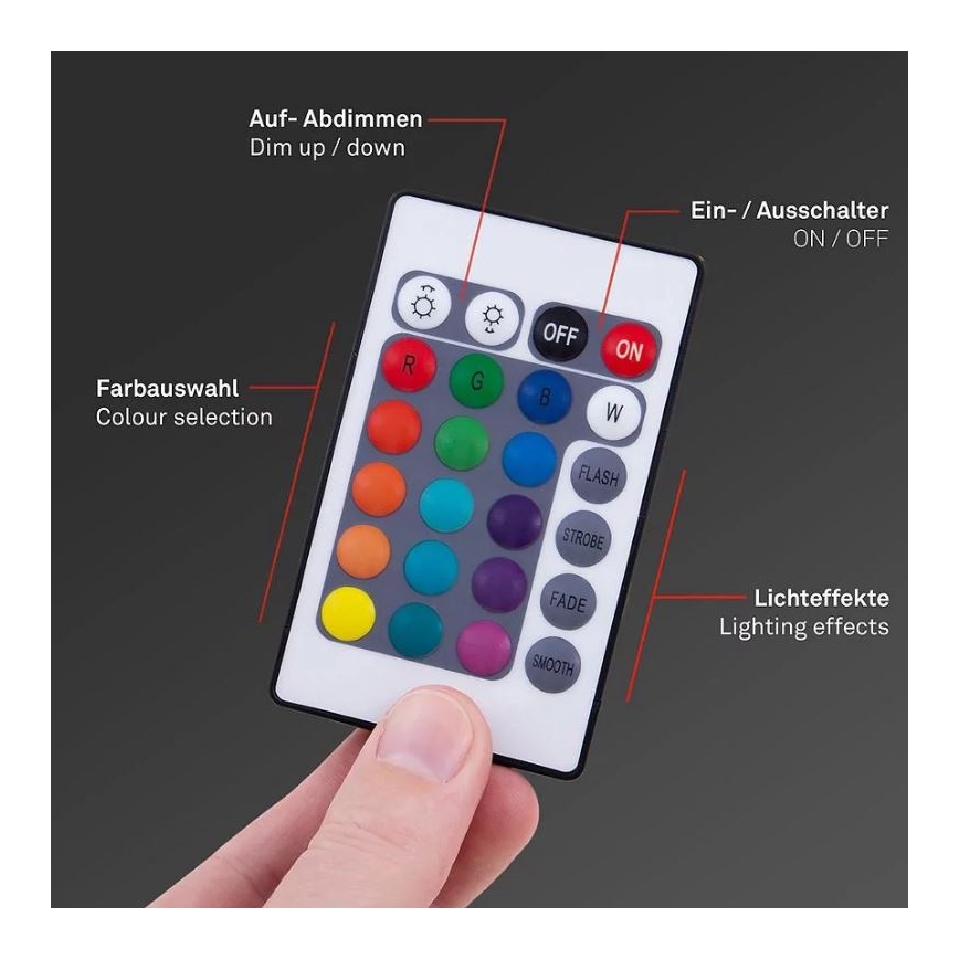 Brilo - LED RGBW Hämardatav valgusriba 6,5m LED/22W/230V + kaugjuhtimispult
