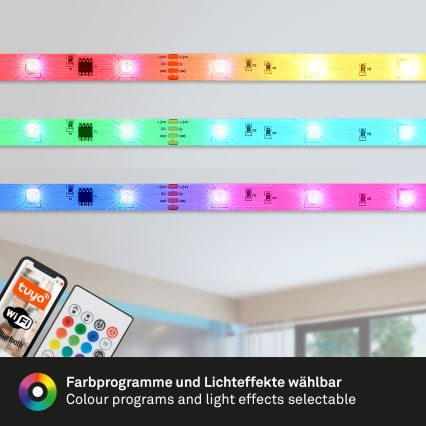 Brilo - LED RGBW Hämardatav valgusriba MUSIC 6,65m LED/18W/230V Wi-Fi Tuya + kaugjuhtimispult