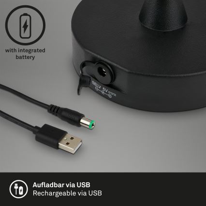 Brilo - LED Väli Hämardatav laetav lamp LED/3W/5V IP44 2000 mAh
