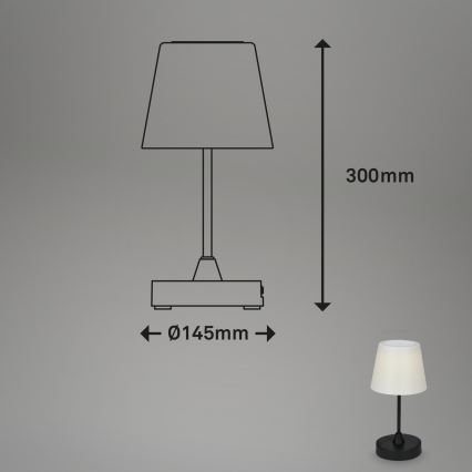 Brilo - LED Väli Hämardatav laetav lamp LED/3W/5V IP44 2000 mAh