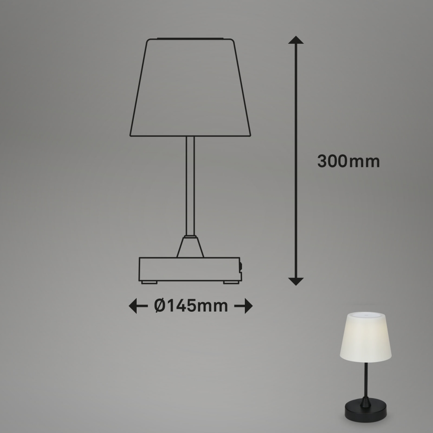 Brilo - LED Väli Hämardatav laetav lamp LED/3W/5V IP44 2000 mAh