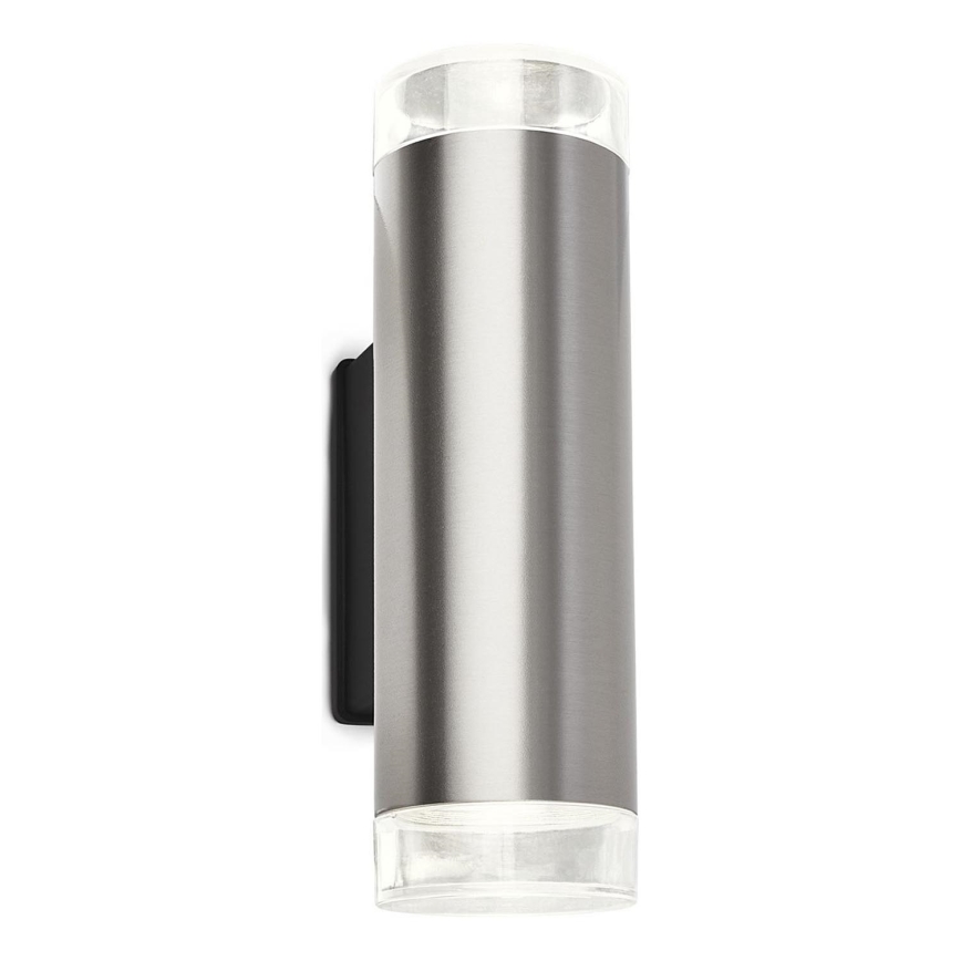 Brilo - LED Väli seinavalgusti 2xGU10/4,7W/230V IP44 4000K matt kroom
