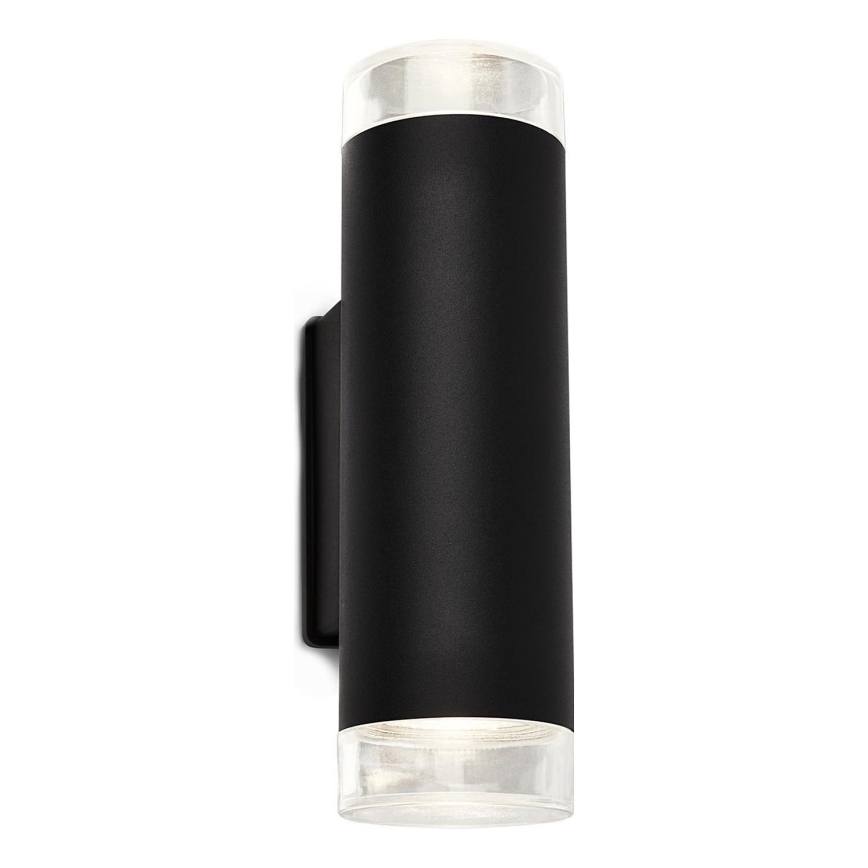 Brilo - LED Väli seinavalgusti 2xGU10/4,7W/230V IP44 4000K must