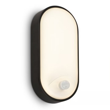 Brilo - LED välisseinalamp liikumis- ja hämarussensoriga RUCH LED/12W/230V IP65 must