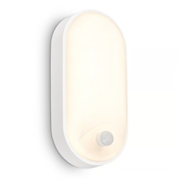 Brilo - LED välisseinavalgusti liikumis- ja hämarussensoriga RUCH LED/12W/230V IP65 valge