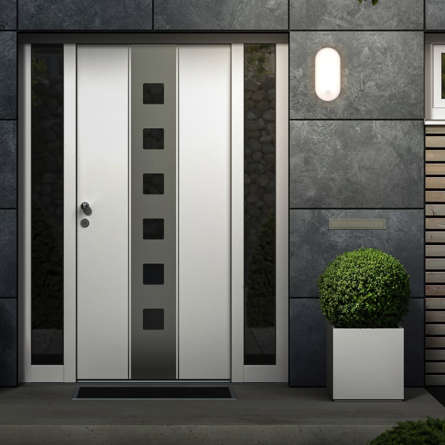 Brilo - LED välisseinavalgusti liikumis- ja hämarussensoriga RUCH LED/12W/230V IP65 valge