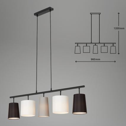 Brilo - Lühter SHADES 5xE14/40W/230V