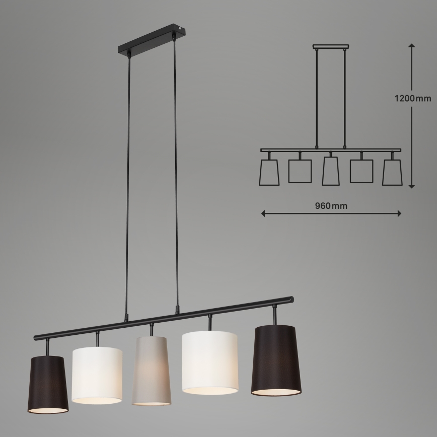 Brilo - Lühter SHADES 5xE14/40W/230V