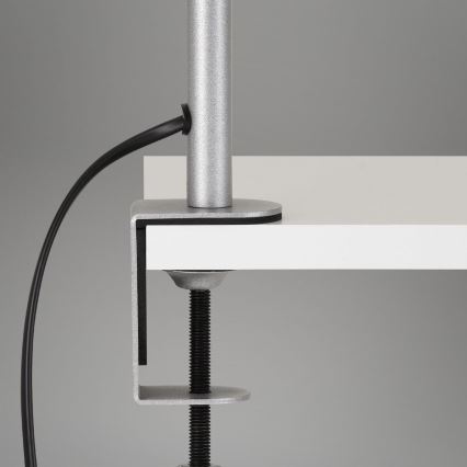Brilo - Painduv laualamp klambriga 1xE27/10W/230V hõbedane
