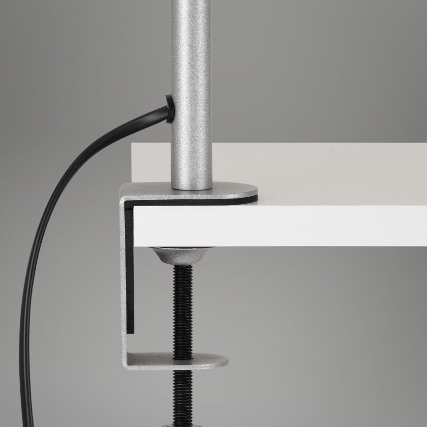 Brilo - Painduv laualamp klambriga 1xE27/10W/230V hõbedane