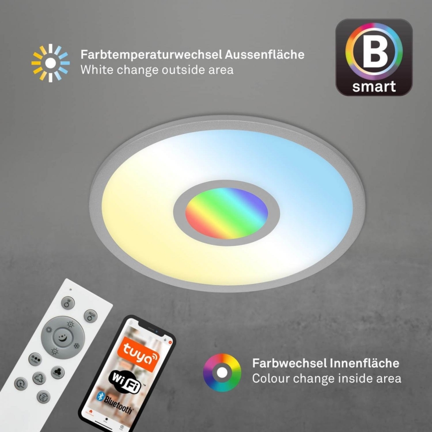 Brilo - RGB LED Hämardatav laevalgusti CENTRO LED/24W/230V 2700-6500K Wi-Fi Tuya + kaugjuhtimispult