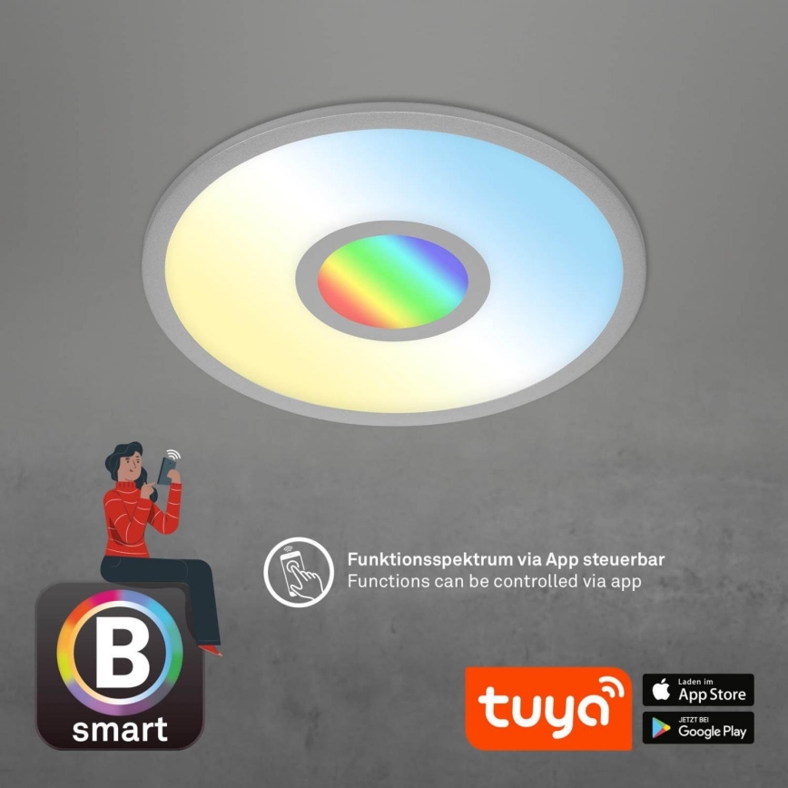 Brilo - RGB LED Hämardatav laevalgusti CENTRO LED/24W/230V 2700-6500K Wi-Fi Tuya + kaugjuhtimispult
