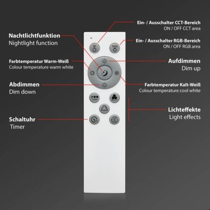 Brilo - RGB LED Hämardatav laevalgusti CENTRO LED/24W/230V 2700-6500K Wi-Fi Tuya + kaugjuhtimispult