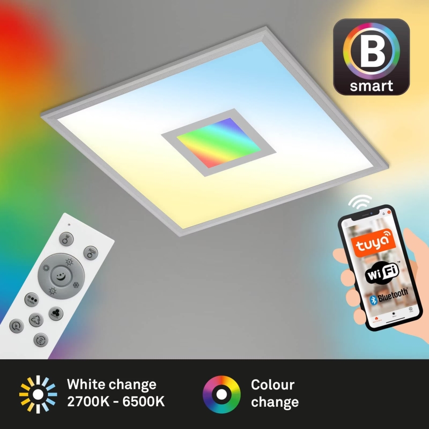 Brilo - RGB LED Hämardatav laevalgusti CENTRO LED/24W/230V 2700-6500K Wi-Fi Tuya + kaugjuhtimispult