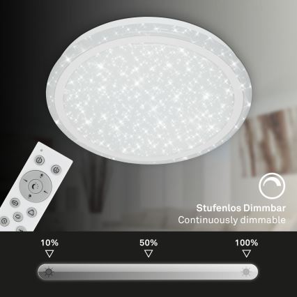 Brilo - RGBW Hämardatav laevalgusti STARRY SKY LED/24W/230V 3000-6500K + kaugjuhtimispult