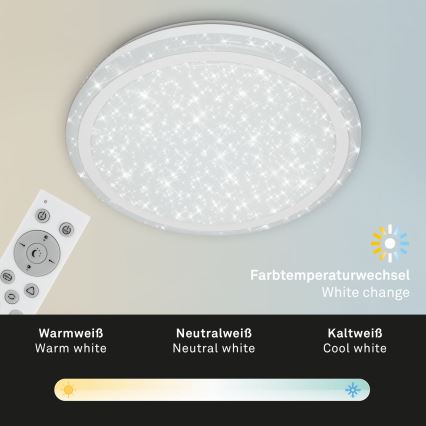 Brilo - RGBW Hämardatav laevalgusti STARRY SKY LED/24W/230V 3000-6500K + kaugjuhtimispult