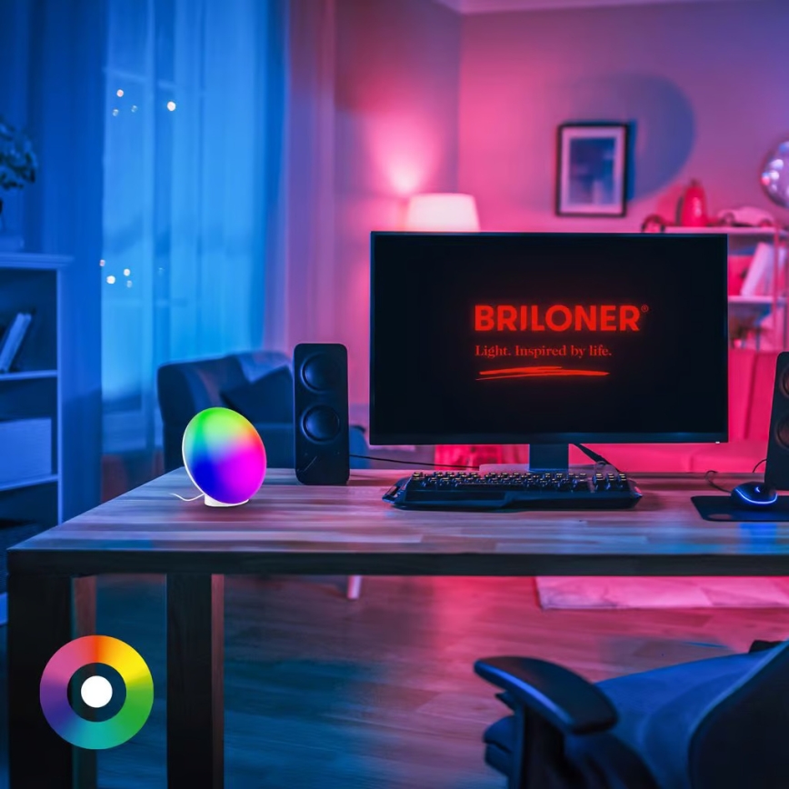 Brilo - LED RGBIC hämardatav laualamp TARA LED/6W/230V 3000-6500K valge + kaugjuhtimispult