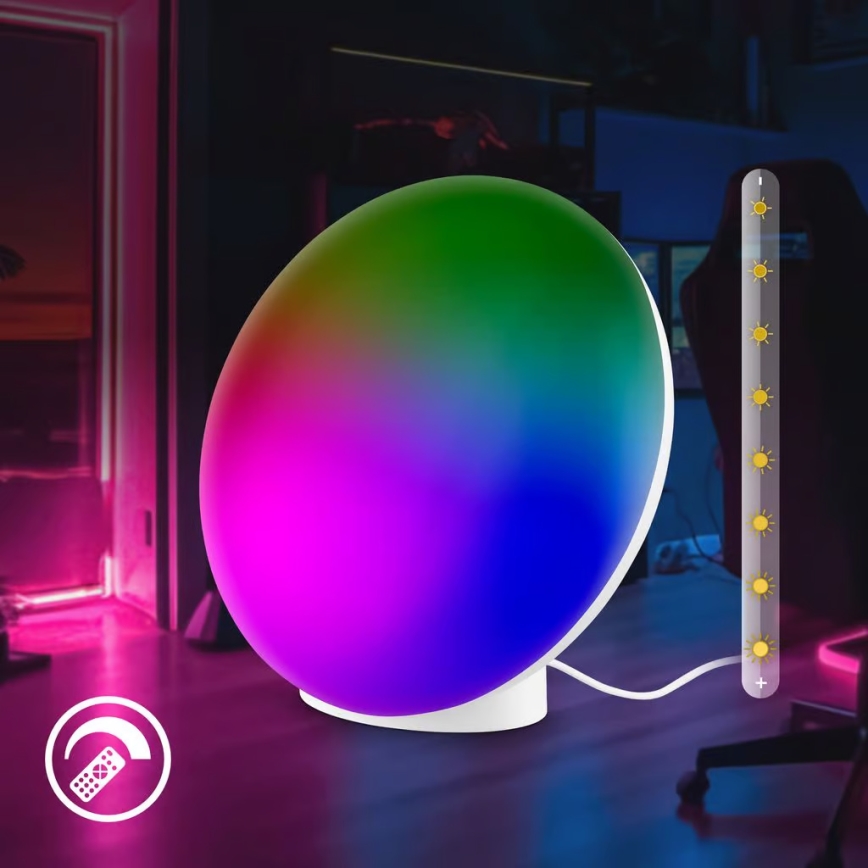 Brilo - LED RGBIC hämardatav laualamp TARA LED/6W/230V 3000-6500K valge + kaugjuhtimispult