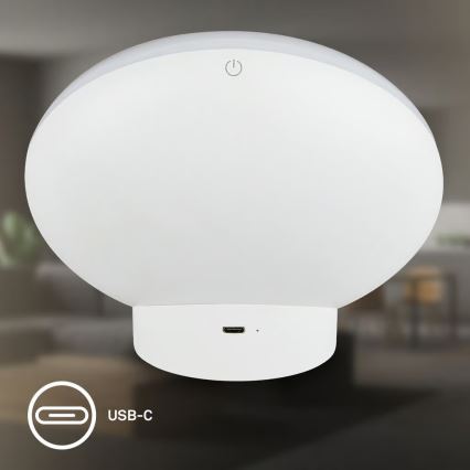 Brilo - LED RGBIC hämardatav laualamp TARA LED/6W/230V 3000-6500K valge + kaugjuhtimispult