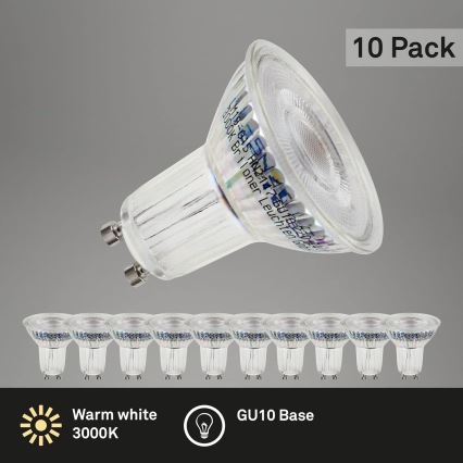 Briloner 0548-003 - KOMPLEKT 10x LED Pirn GU10/3,5W/230V 3000K