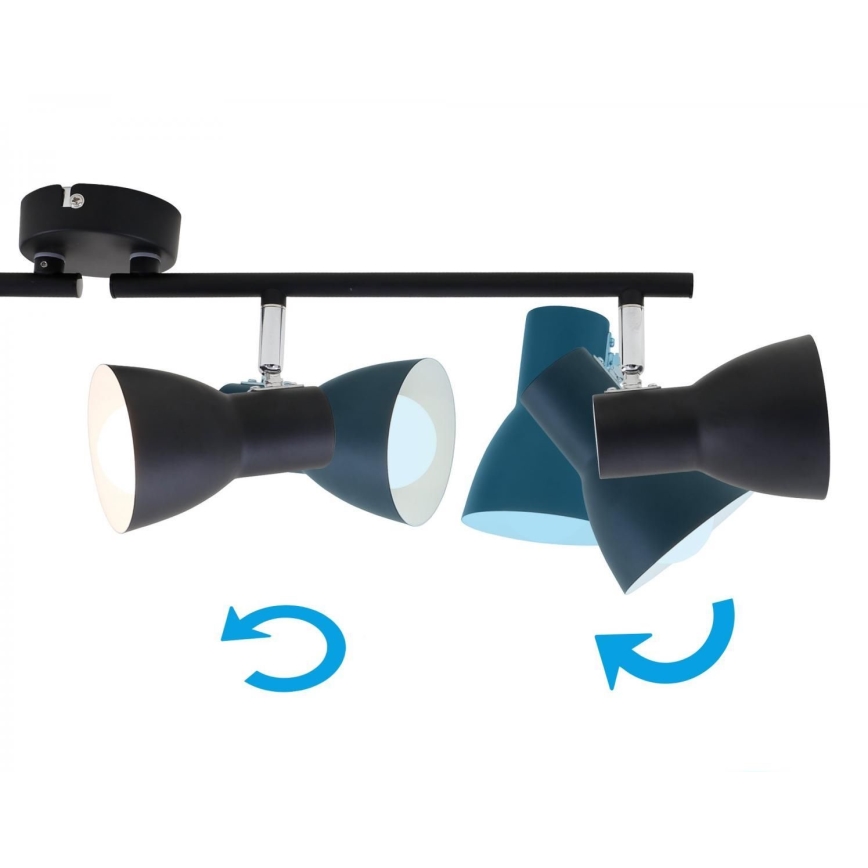 Briloner 10698890 - Kohtvalgusti 4xE14/25W/230V must
