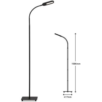 Briloner 1297-015 - LED Hämardatav paindlik põrandalamp LED/6,6W/230V 3000K/4000K/6000K