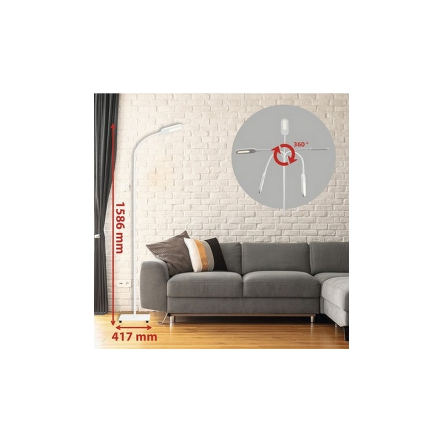 Briloner 1297-016 - LED Hämardatav puutetundlik põrandalamp LED/8W/230V 3000/4000/6000K