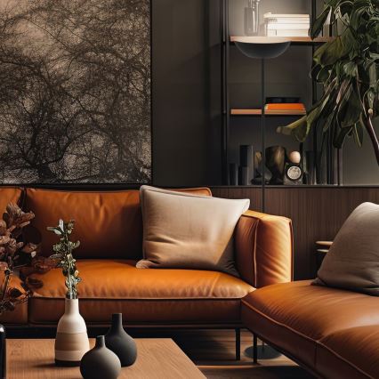 Briloner 1500015 - ESTATE LED hämardatav põrandalamp LED/8W/5V 4000 mAh must