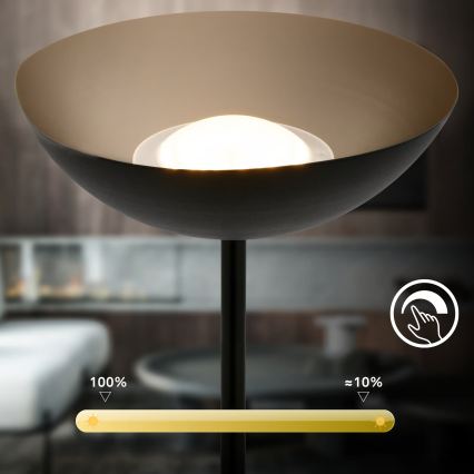 Briloner 1500015 - ESTATE LED hämardatav põrandalamp LED/8W/5V 4000 mAh must