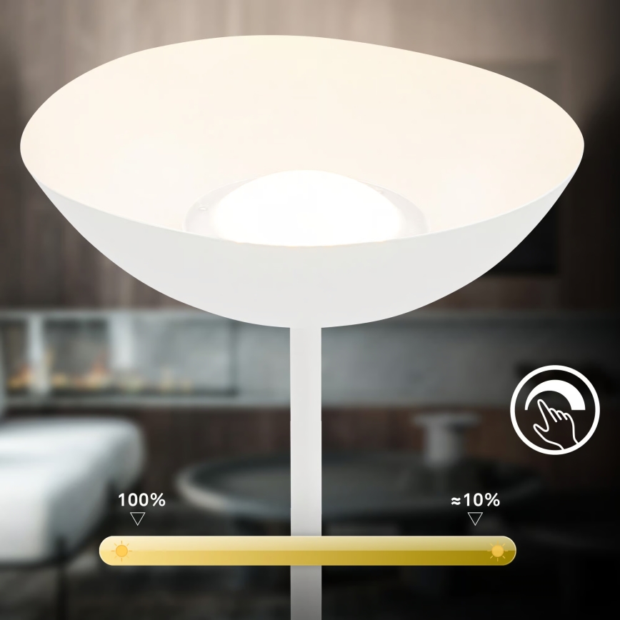 Briloner 1500016 - Hämardatav LED-põrandalamp ESTATE LED/8W/5V 4000 mAh valge