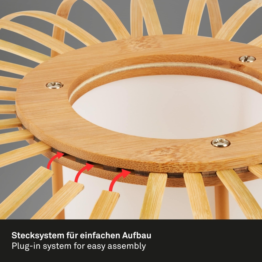 Briloner 1759011 - Põrandalamp 1xE27/10W/230V bambus/must