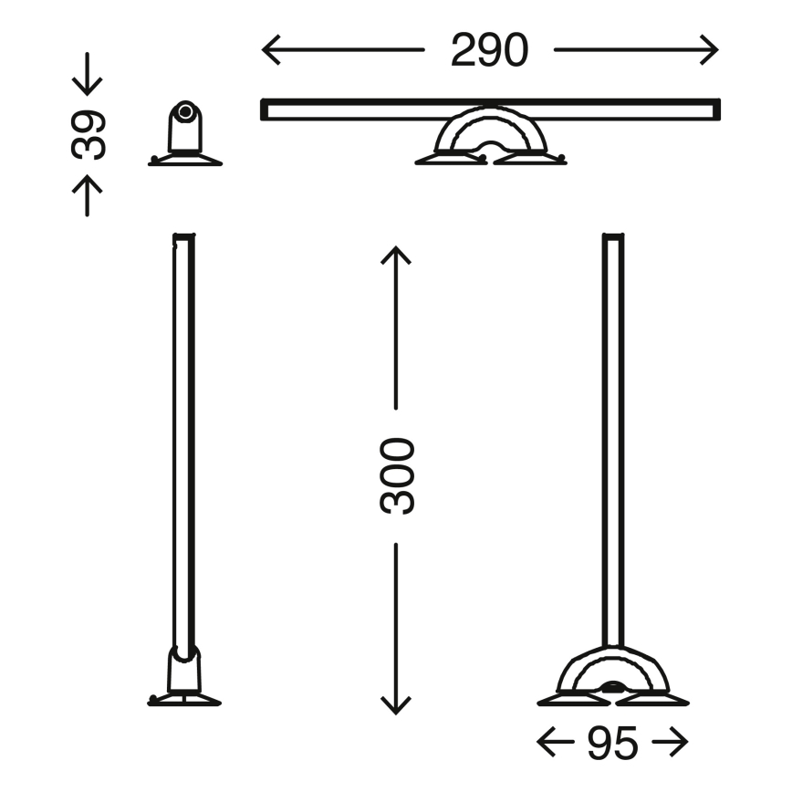 Briloner 2007-019 - LED Hämardatav peeglivalgustus LED/7W/230V 2700-6500K