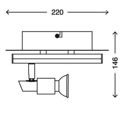 Briloner 2029-028 - LED Kohtvalgusti REN 1xGU10/3W/230V + LED/4W