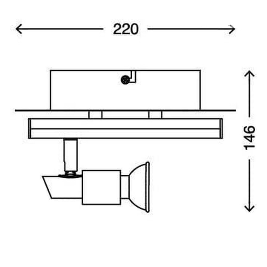 Briloner 2029-028 - LED Kohtvalgusti REN 1xGU10/3W/230V + LED/4W