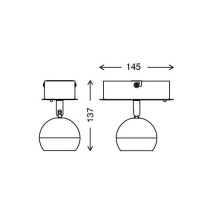 Briloner 2040-012 - LED RGB Hämardatav kohtvalgusti 1xLED/3,3W/230V + kaugjuhtimispult