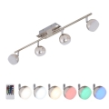 Briloner 2040-042 - LED RGB Hämardatav kohtvalgusti BAFFLE 4xLED/3,3W/230V + kaugjuhtimispult
