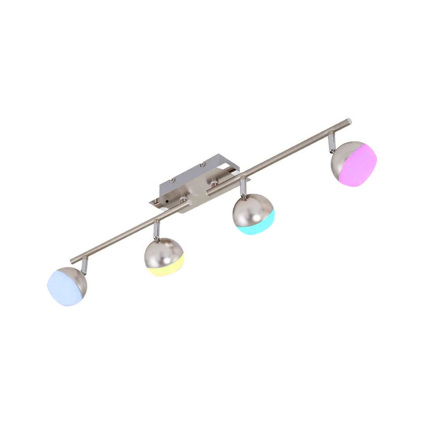 Briloner 2040-042 - LED RGB Hämardatav kohtvalgusti BAFFLE 4xLED/3,3W/230V + kaugjuhtimispult