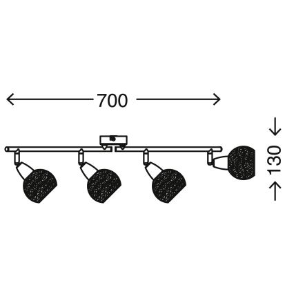 Briloner 2046-042 - Kohtvalgusti VIOLA 4xE14/40W/230V