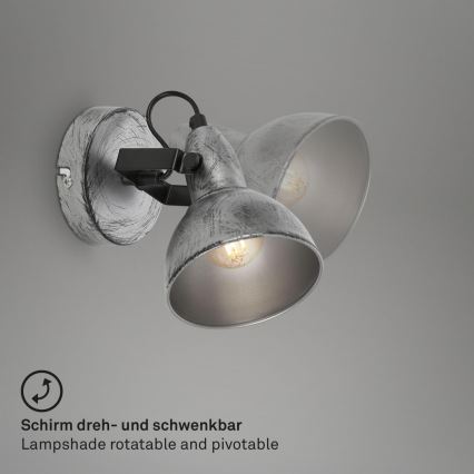 Briloner 2049-014 - Kohtvalgusti seinale RETRO 1xE14/40W/230V hall