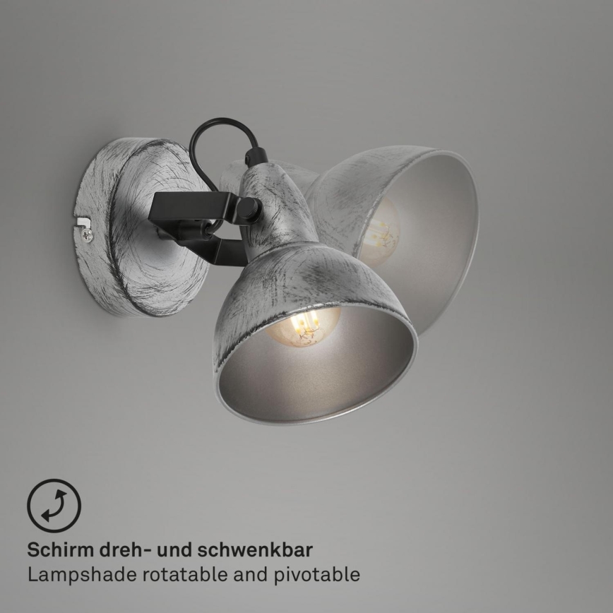 Briloner 2049-014 - Kohtvalgusti seinale RETRO 1xE14/40W/230V hall