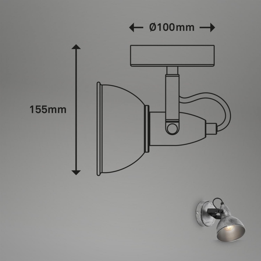 Briloner 2049-014 - Kohtvalgusti seinale RETRO 1xE14/40W/230V hall