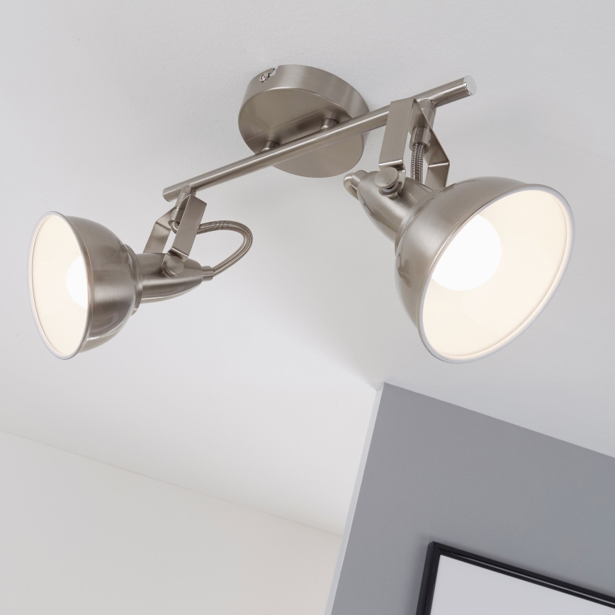 Briloner 2049-022 - Kohtvalgusti SOFT 2xE14/40W/230V matt kroom