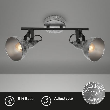 Briloner 2049-024 - Kohtvalgusti RETRO 2xE14/40W/230V hall