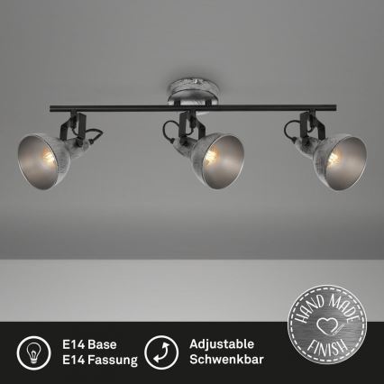 Briloner 2049-034 - Kohtvalgusti RETRO 3xE14/40W/230V hall