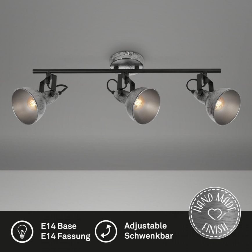Briloner 2049-034 - Kohtvalgusti RETRO 3xE14/40W/230V hall