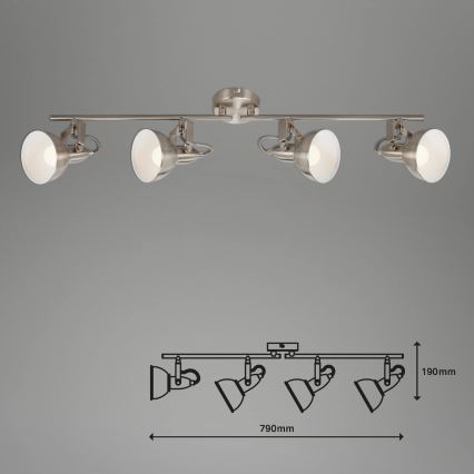 Briloner 2049-042 - Suunavalgusti 4xE14/40W/230V hõbedane