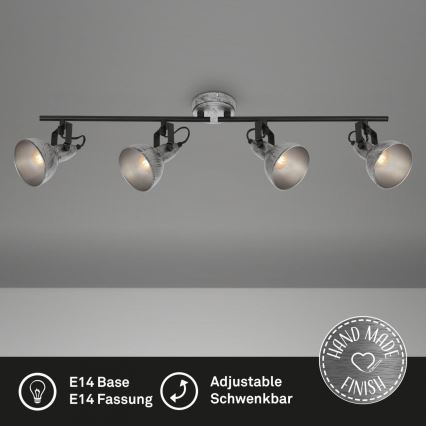 Briloner 2049-044 - Kohtvalgusti RETRO 4xE14/40W/230V hall